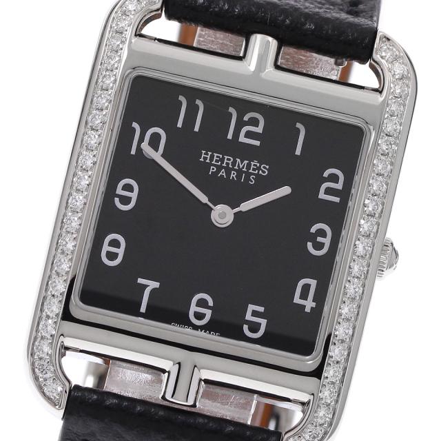 エルメス HERMES CC3.730 ケープコッド ダイヤベゼル クォーツ レディース _937414