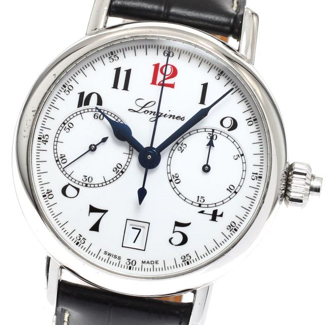 ロンジン LONGINES L2.775.4 ヘリテージ コラムホイール 180周年記念 ワンプッシュクロノ 自動巻き メンズ _935241