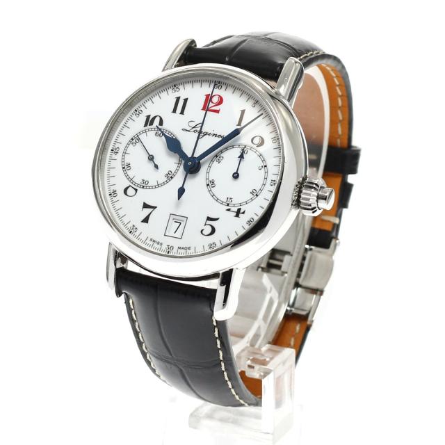 ロンジン LONGINES L2.775.4 ヘリテージ コラムホイール 180周年記念 ワンプッシュクロノ 自動巻き メンズ _935241_1