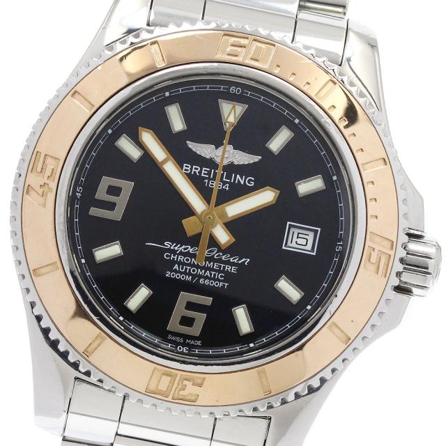 ブライトリング BREITLING C17391 スーパーオーシャン44 デイト PGベゼル 自動巻き メンズ 保証書付き_939042