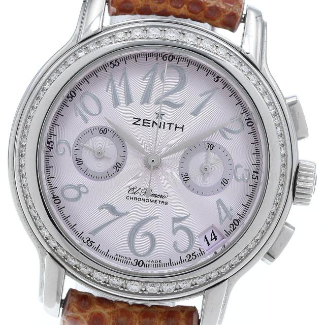 ゼニス ZENITH 16.1230.4002 スター エルプリメロ ダイヤベゼル クロノグラフ 自動巻き レディース _939137