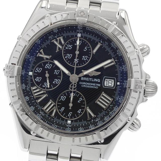 訳あり ブライトリング BREITLING A13355 クロスウィンド デイト クロノグラフ 自動巻き メンズ _930845