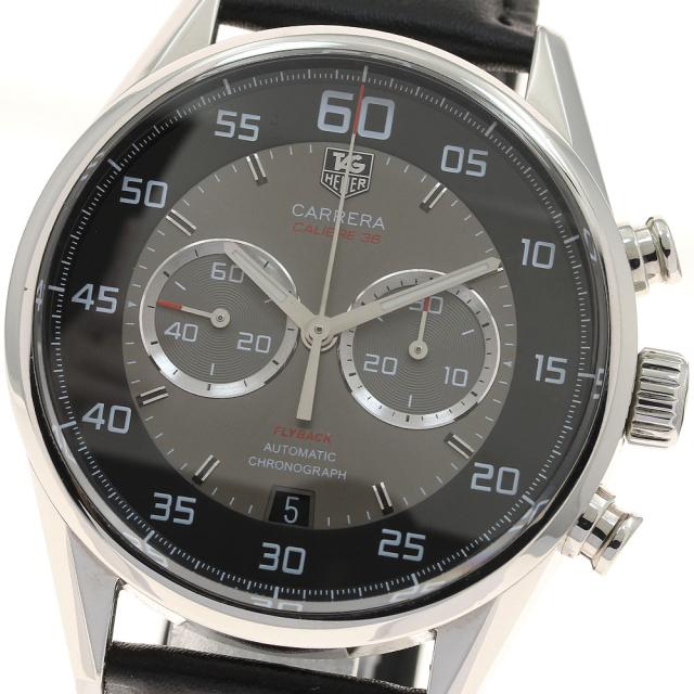 タグホイヤー TAG HEUER CAR2B10 カレラ キャリバー36 フライバック クロノグラフ デイト 自動巻き メンズ 保証書付き_934222【ev10】