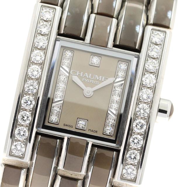 ショーメ Chaumet W19631-35B ケイシス スタークリスタル サイドダイヤ クォーツ レディース 内箱・保証書付き_939306