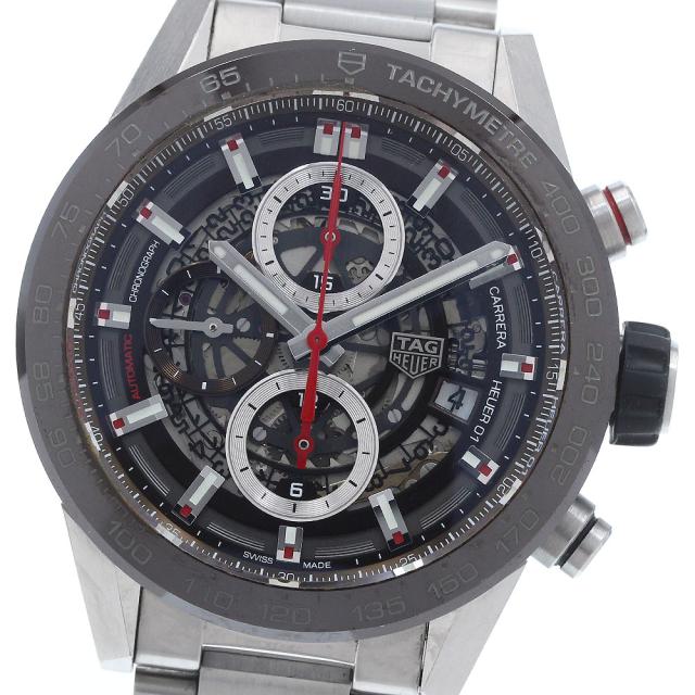 訳あり タグホイヤー TAG HEUER CAR201U-0 カレラ Cal.ホイヤー01 クロノグラフ 自動巻き メンズ _846815 163,900円