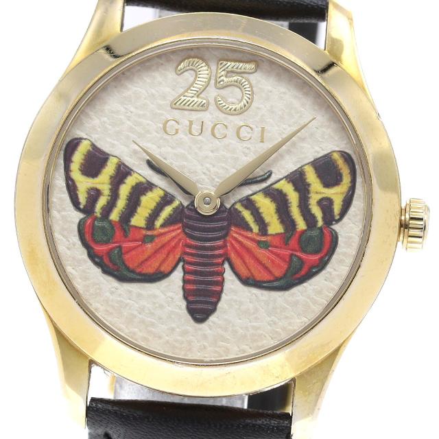 グッチ GUCCI 126.4/YA1264062A Gタイムレス 蝶 クォーツ メンズ _939798【ev10】