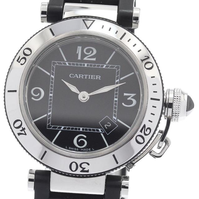 カルティエ CARTIER W3140003 パシャ シータイマー デイト クォーツ レディース 良品 保証書付き_940491