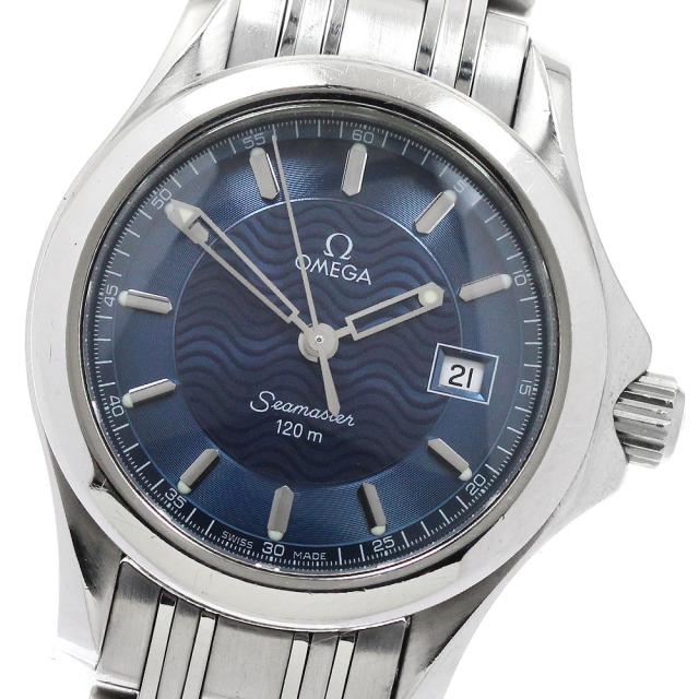オメガ OMEGA 2571.81 シーマスター120 デイト クォーツ レディース 保証書付き_938927