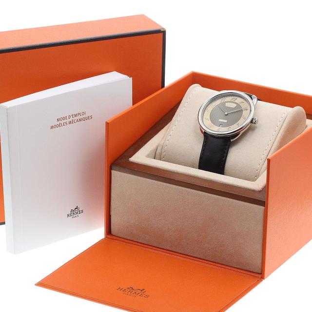 エルメス HERMES AR8.61aq アルソー デイト 自動巻き メンズ 良品 内箱付き_941241_1