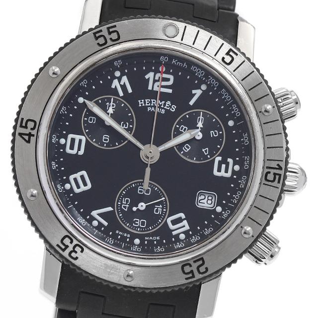 エルメス HERMES CL2.915 クリッパー ダイバー クロノグラフ クォーツ メンズ _936011