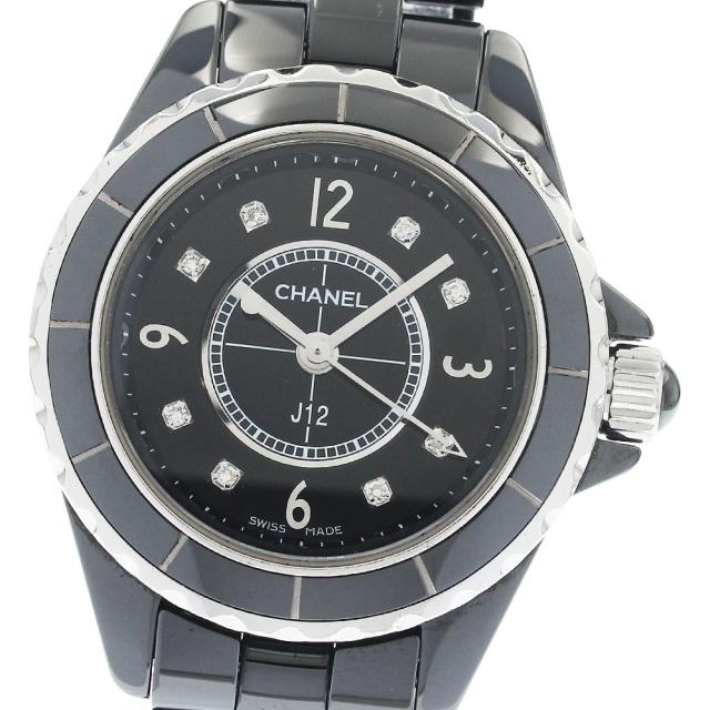 シャネル CHANEL H2569 J12 黒セラミック 8Pダイヤモンド クォーツ レディース _938331 174,900円