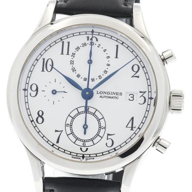 ロンジン LONGINES L2.815.4 ヘリテージ クラシック クロノグラフ 自動巻き メンズ 良品 _942702