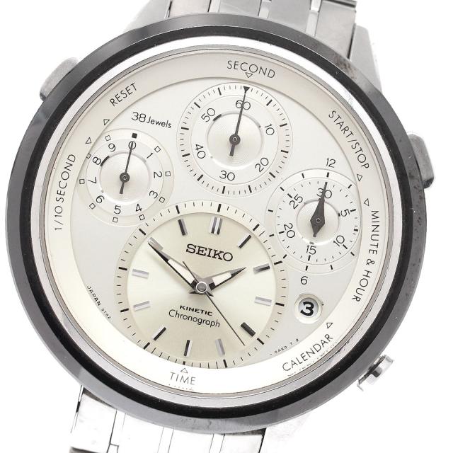 訳あり セイコー SEIKO SBCG003/9T82-0AE0 キネティック クラウン クロノグラフ 限定300本 オートクォーツ メンズ _868050