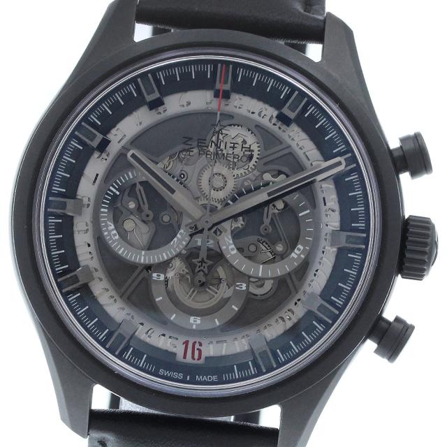ゼニス ZENITH 49.2520.400/98.R578 エルプリメロ スケルトン 自動巻き メンズ 美品 箱・保証書付き_941829