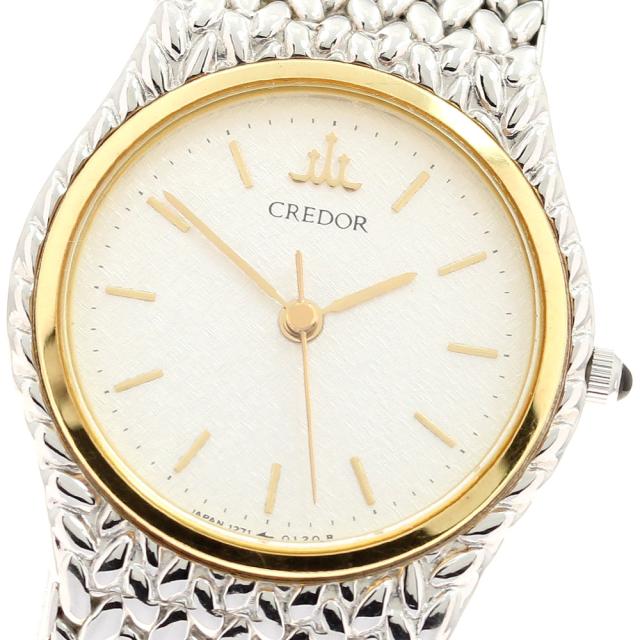 セイコー SEIKO 1271-0060 クレドール YGベゼル クォーツ レディース _939317