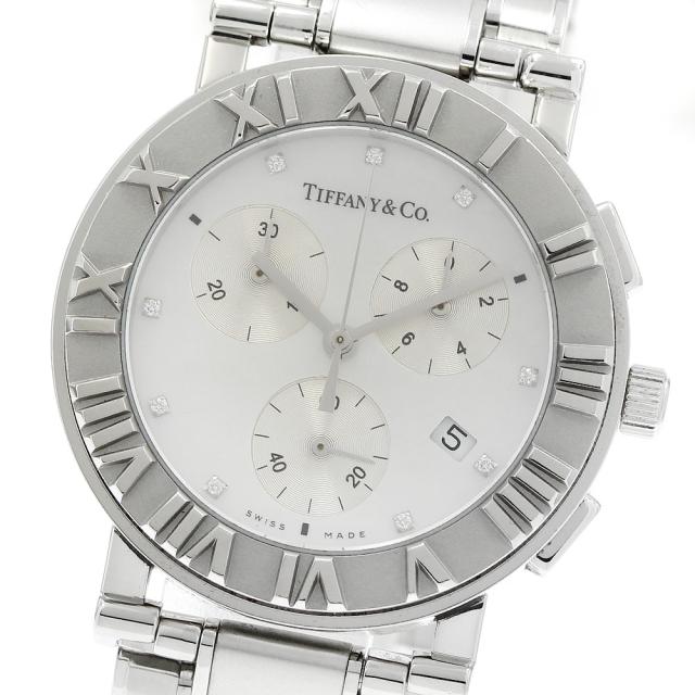 ティファニー TIFFANY&amp;Co. Z0007.32.10A91B00A アトラス クロノグラフ 9Pダイヤ クォーツ レディース 良品 保証書付き_938588