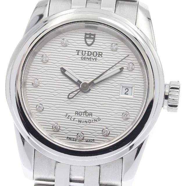 チュードル TUDOR 51000 グラマー デイト 10Pダイヤ 自動巻き レディース _942638