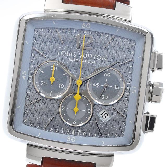 ベルト訳あり ルイ・ヴィトン LOUIS VUITTON Q2121 スピーディ クロノグラフ 自動巻き メンズ 箱・保証書付き_942802