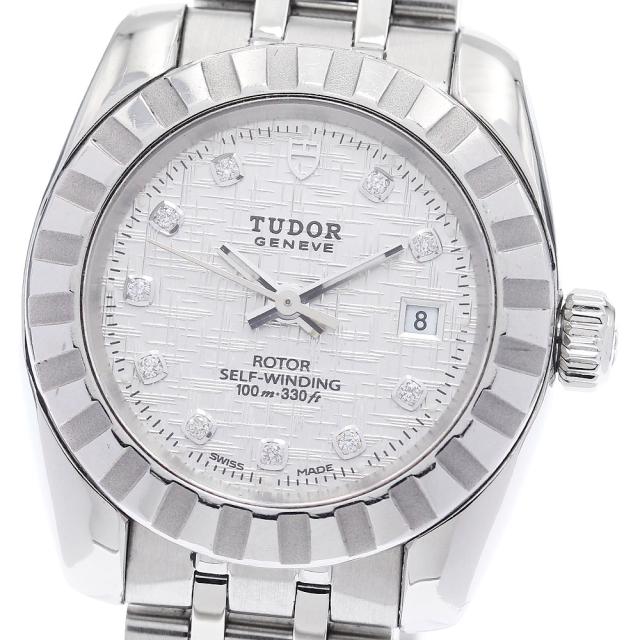 チュードル TUDOR 22010 クラシック デイト 10Pダイヤ 自動巻き レディース 保証書付き_942975