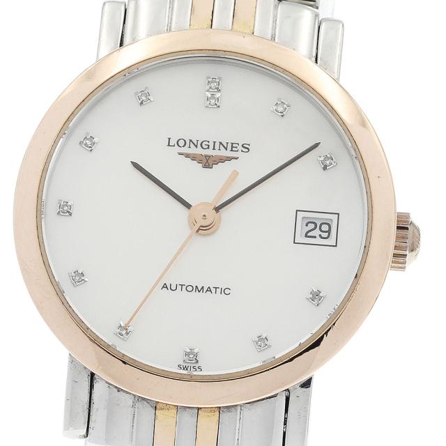ロンジン LONGINES L4.309.5 エレガント コレクション 12Pダイヤ シェル 自動巻き レディース _931023