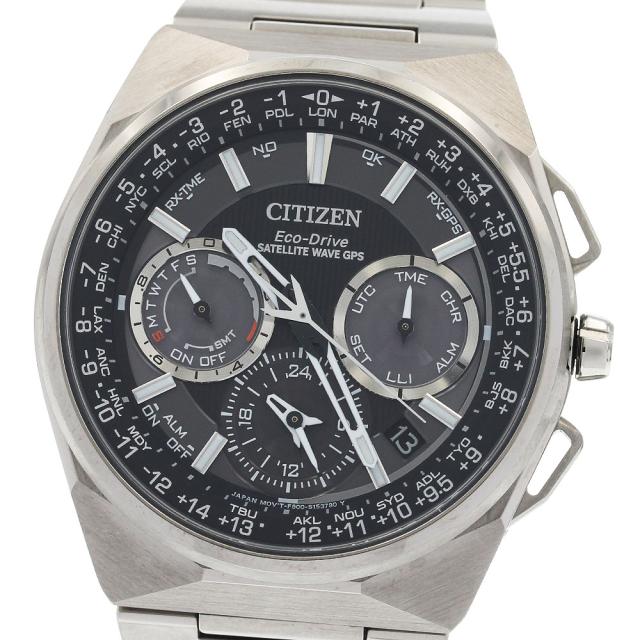 シチズン CITIZEN CC9008-50E/F900-S111641 サテライトウェーブ エコドライブ GPS デイト ソーラー電波 メンズ 良品 箱・保証書付き_941819
