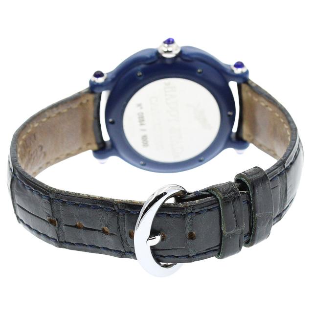 訳あり ショパール Chopard 27/7778 ハッピースター 3Pダイヤ デイト クォーツ レディース _942603
