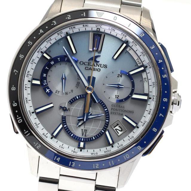 カシオ CASIO OCW-G1100C-7AJF オシアナス GPSハイブリット ソーラー電波 メンズ 良品 保証書付き_932761