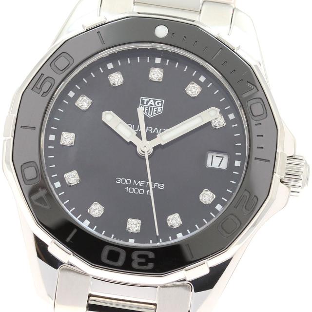 タグホイヤー TAG HEUER WAY131M アクアレーサー 11Pダイヤ デイト クォーツ レディース 良品 _940213