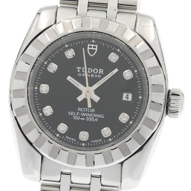 チュードル TUDOR 22010 クラシックデイト 10Pダイヤ 自動巻き レディース _940370