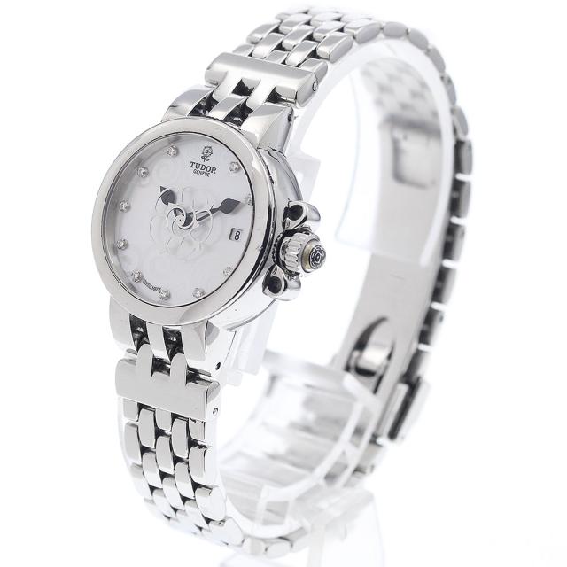 チュードル TUDOR 35100 クレア ドゥ ローズ デイト 10Pダイヤモンド 自動巻き レディース 保証書付き_942592_2