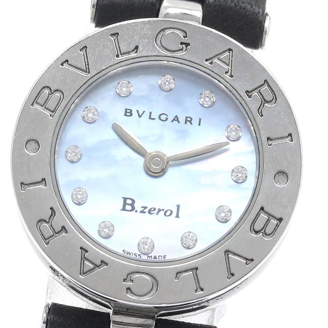 ブルガリ BVLGARI BZ22S B-zero1 12Pダイヤ ブルーシェル文字盤 クォーツ レディース _885210