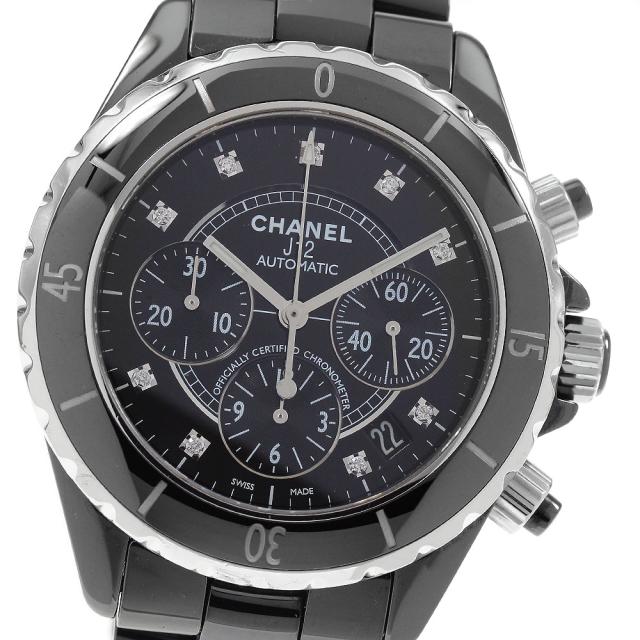 シャネル CHANEL H2419 J12 クロノグラフ 9Pダイヤ 自動巻き メンズ 良品 _942741