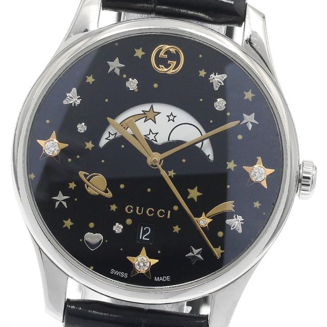 グッチ GUCCI 126.4/YA1264091 Gタイムレス ムーンフェイズ クォーツ レディース 内箱・保証書付き_944908