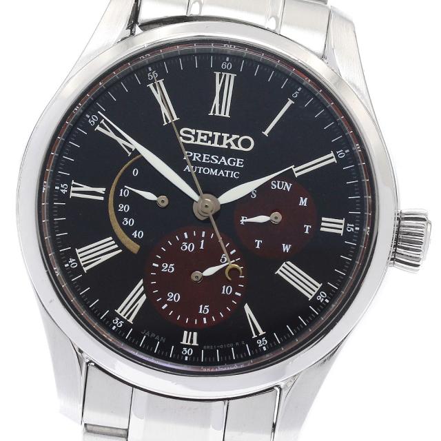 セイコー SEIKO SARW045/6R21-01F0 プレサージュ 漆・白檀塗限定モデル パワーリザーブ 自動巻き メンズ _941987