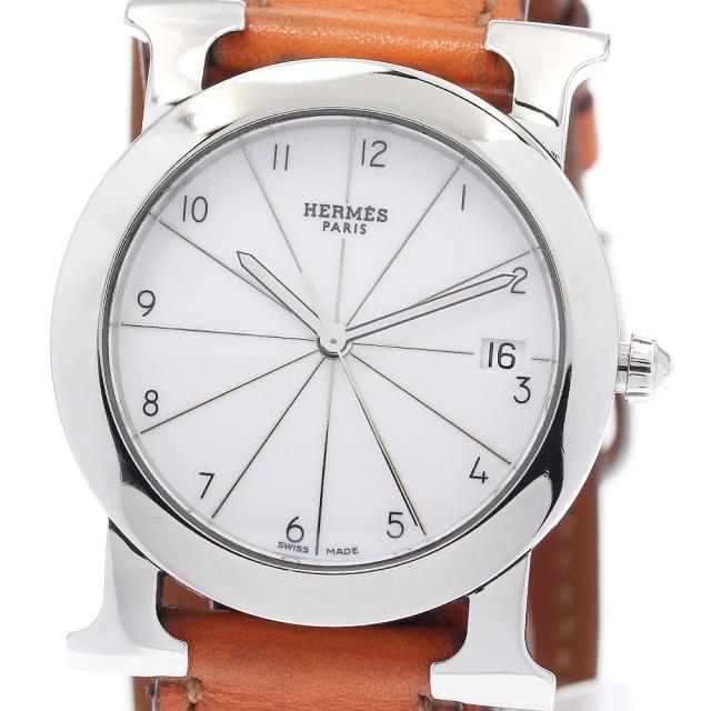 エルメス HERMES HR1.510 Hウォッチ ロンド デイト クォーツ レディース _942564