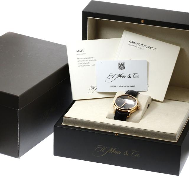 H.モーザー H.MOSER &amp; CIE. 342.502-001 モラード エンデバー K18PG デイト 手巻き メンズ 良品 箱・保証書付き_917832_1