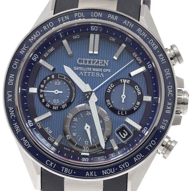 シチズン CITIZEN CC4050-18L/F950-0029S02 アテッサ ACT Line ソーラー電波 メンズ 極美品 箱・保証書付き_946703