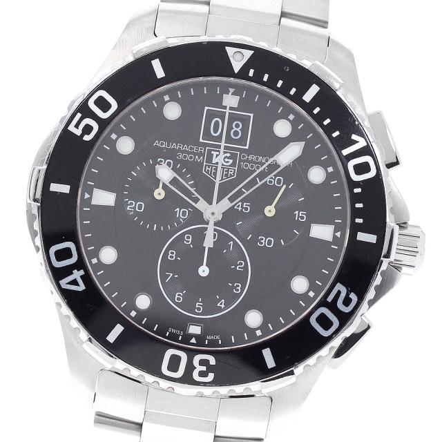 タグホイヤー TAG HEUER CAN1010 アクアレーサー デイト クロノグラフ クォーツ メンズ 保証書付き_947095