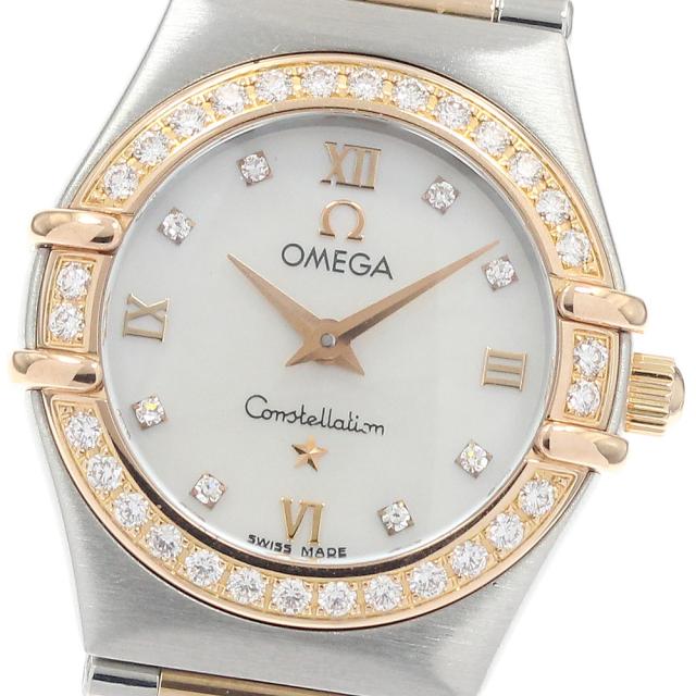 オメガ OMEGA 1360.76 コンステレーション ダイヤベゼル 8Pダイヤ クォーツ レディース 美品 _948254