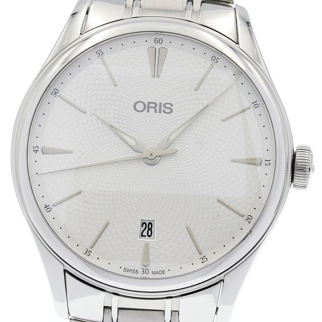 オリス ORIS 01 733 7721 4051 アートリエ デイト 自動巻き メンズ 箱・保証書付き_947502