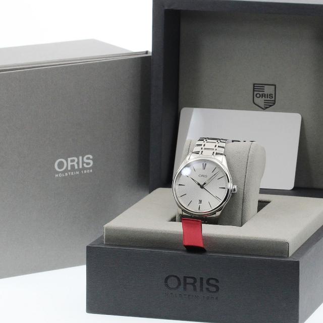 オリス ORIS 01 733 7721 4051 アートリエ デイト 自動巻き メンズ 箱・保証書付き_947502_1
