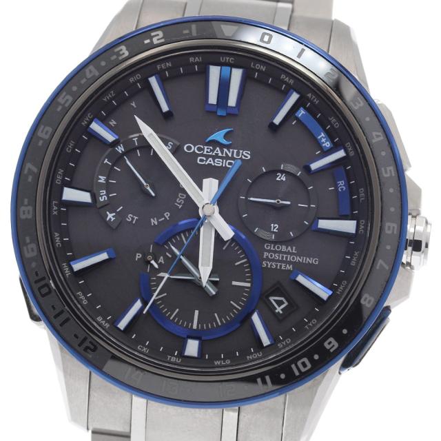 カシオ CASIO OCW-G1200-1AJF オシアナス GPS デイト ソーラー電波 メンズ 良品 _947523