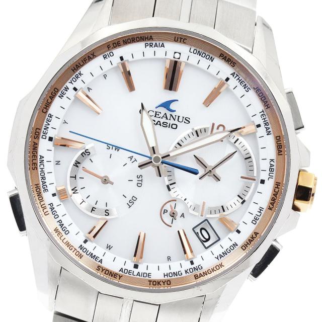 カシオ CASIO OCW-S3400E-7AJF オシアナス マンタ デイデイト ソーラー電波 メンズ 箱・保証書付き_943952