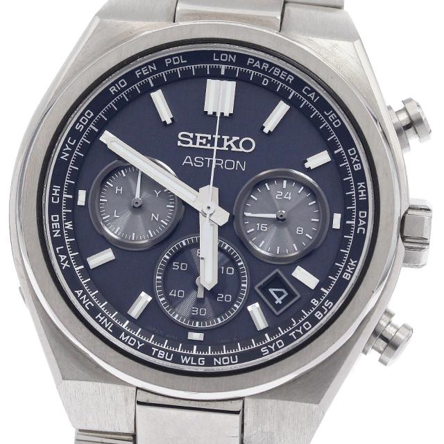 セイコー SEIKO SBXY097/8B92-0BE0 アストロン ネクスター クロノグラフ デイト ソーラー電波 メンズ 美品 _947425