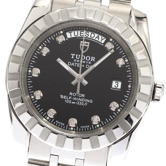 チュードル TUDOR 23010 クラシック デイトデイ 10Pダイヤ 自動巻き メンズ _932016