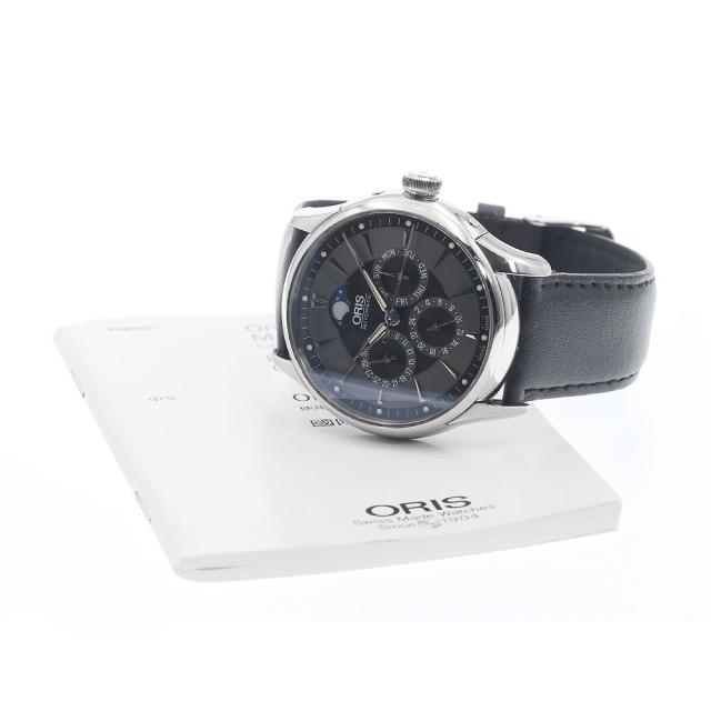 オリス ORIS 7592 アートリエ コンプリケーション ムーンフェイズ デイデイト 自動巻き メンズ 保証書付き_943619_1