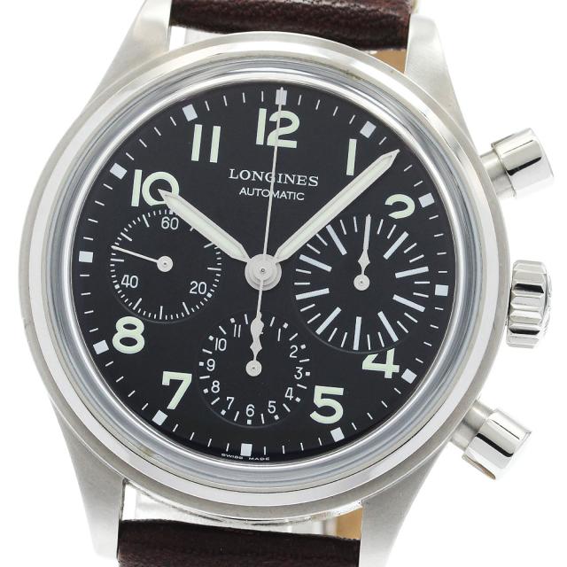 ロンジン LONGINES L2.816.4 アヴィゲーション ビッグアイ クロノグラフ 自動巻き メンズ _946909