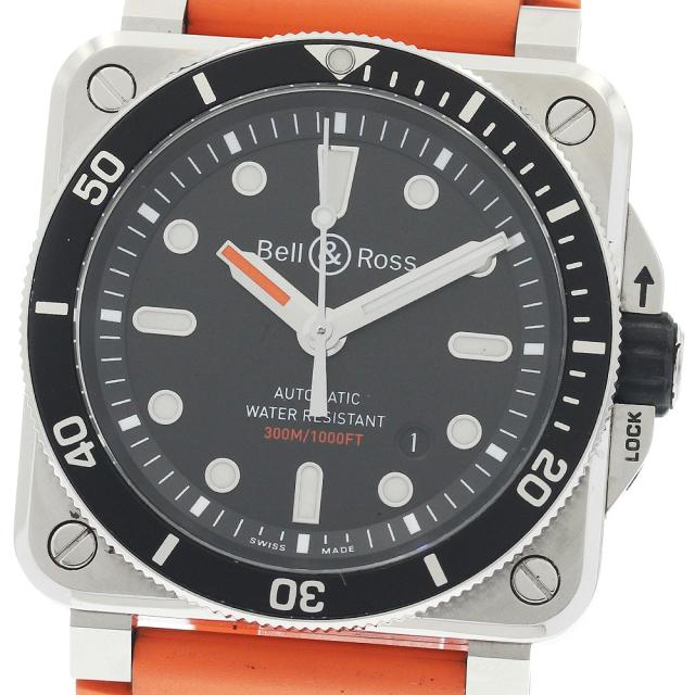 訳あり ベル＆ロス Bell＆Ross BR0392-D-BL-ST/SRB BR03-92 ダイバー デイト 自動巻き メンズ 内箱付き_939461