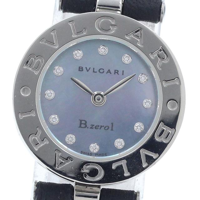ブルガリ BVLGARI BZ22S B-zero1 12Pダイヤ ブルーシェル文字盤 クォーツ レディース _943025