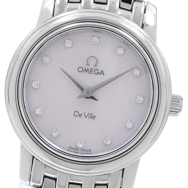 オメガ OMEGA 4570.78 デビル プレステージ 12Ｐダイヤ クォーツ レディース 箱・保証書付き_945375